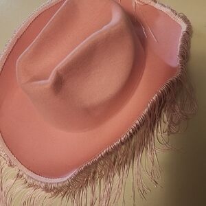 Pink Cowgirl hat with fringes